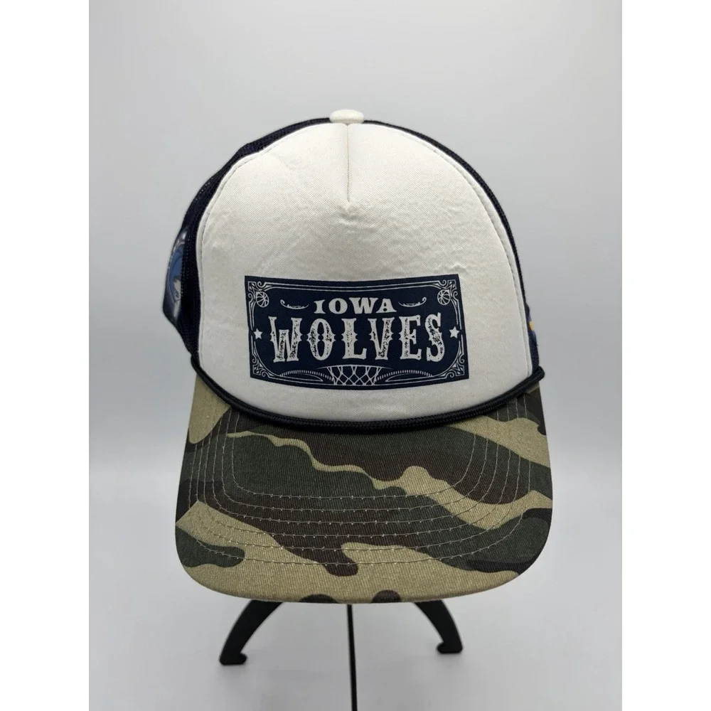 Iowa Wolves NBA‎ G-League Basketball Hat Snapback OSFM Camo Logo Basketball Cap